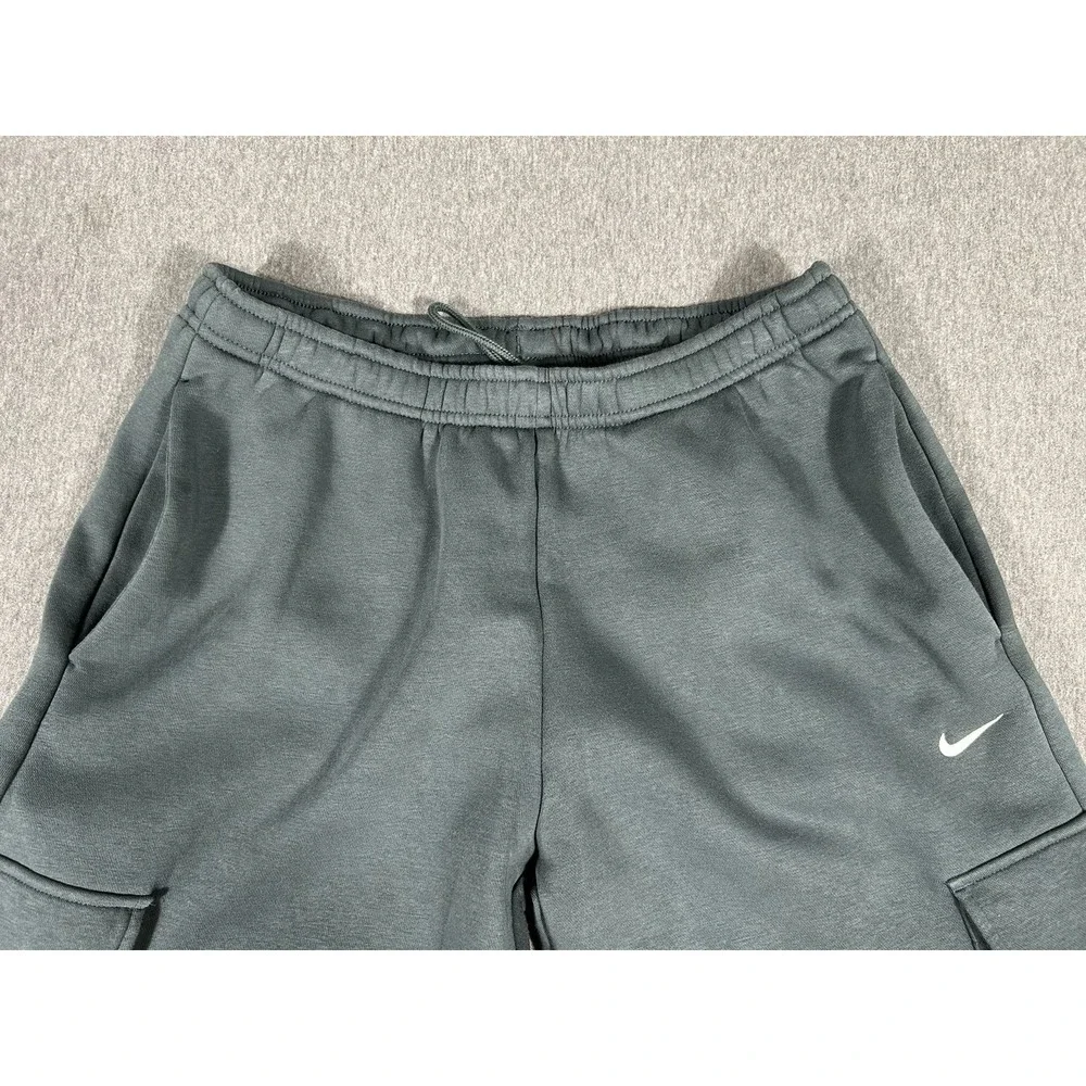 Nike Sportswear Cargo Sweatpants Mens Gray Fleece Wide Leg Baggy Jogger Pants S